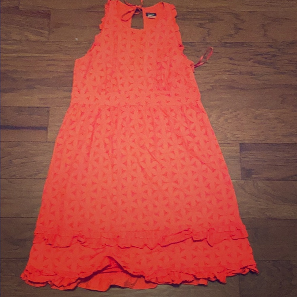 J Crew Key Hole Coral Shift Dress